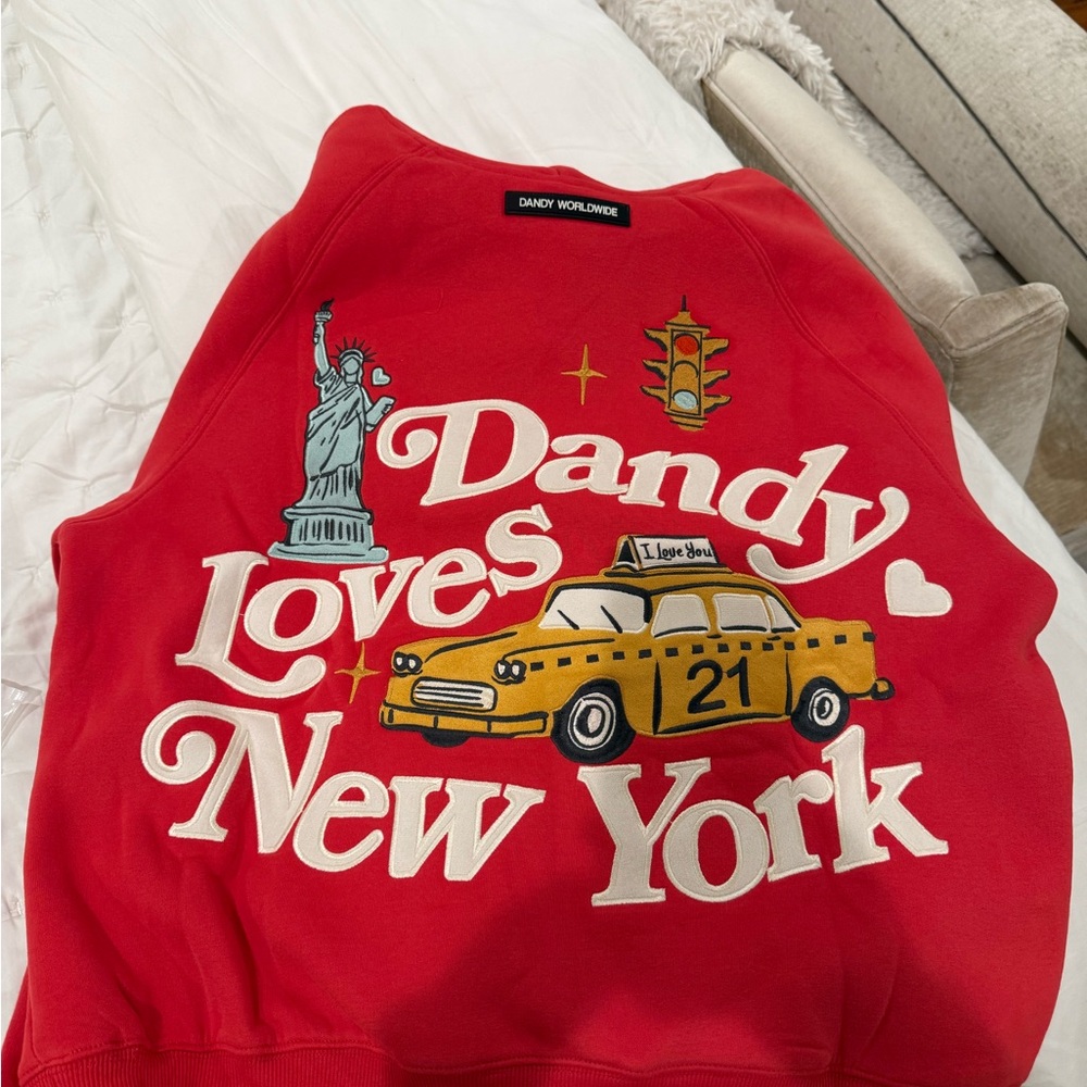 Dandy Loves NY Sweatshirt hoodie in red size small